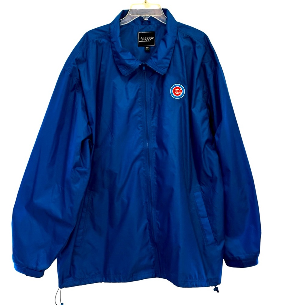 Sports G-III  MLB Blue Chicago Cubs Windbreaker Jacket Size XXL Nylon Full Zip